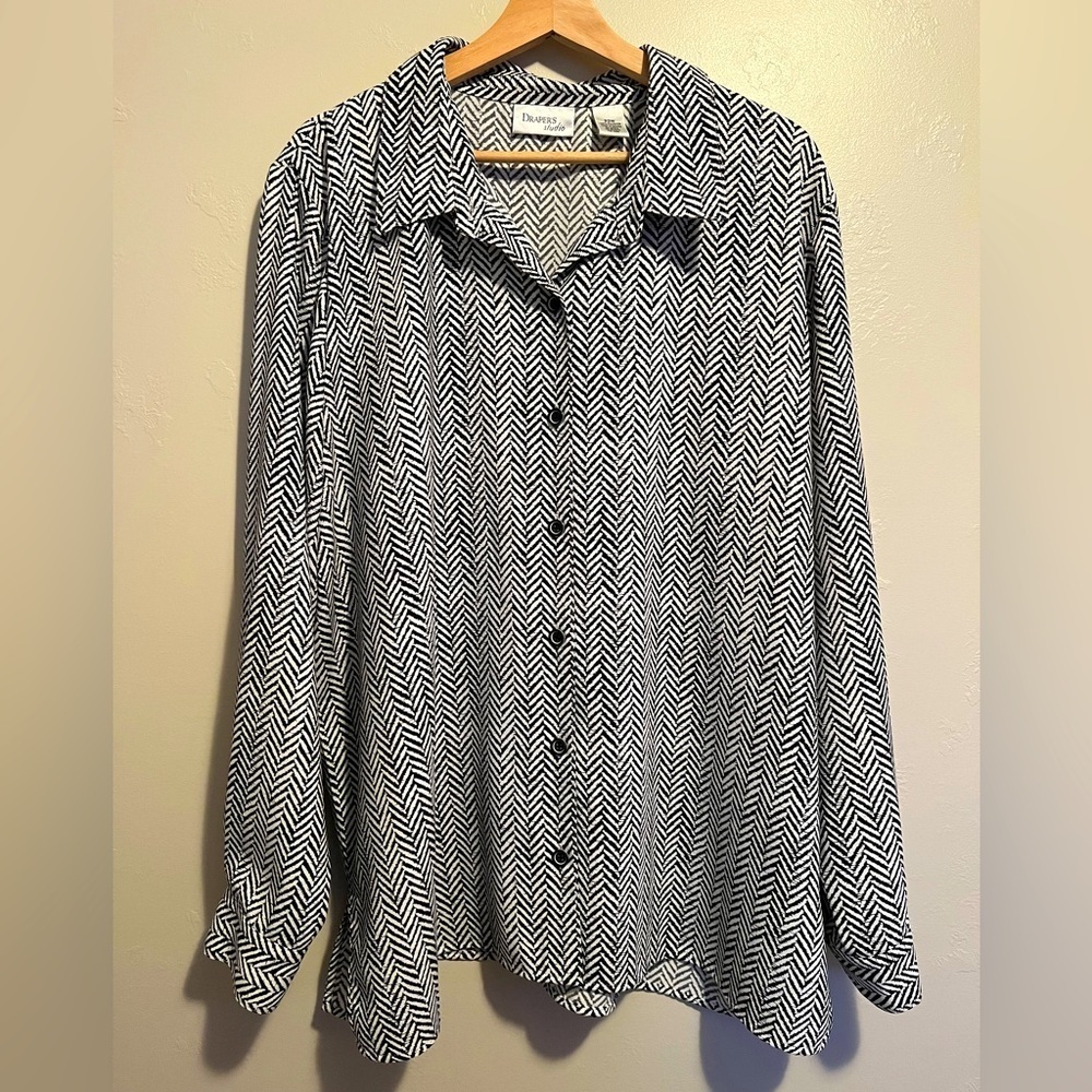 Drapers Studio Herringbone Print Blouse